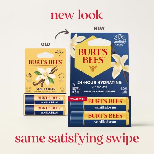 Burt's Bees Vanilla Bean Lip Balm - 2 Tubes, 0.15 oz