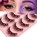 5 Pairs 13mm Dramatic 3D Cosplay Eyelashes with Rhinestones