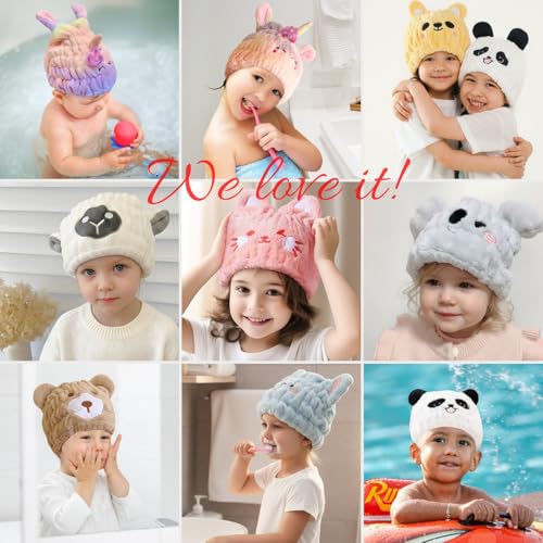 Microfiber Hair Towel Wrap for Kids | Quick Dry Cap