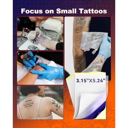 Phomemo Tattoo Stencil Paper 3.15" x 5.24" for TP31 Mini Tattoo Printer, 100 Tattoo Transfer Paper for Beginners/Enthusiast/Artists