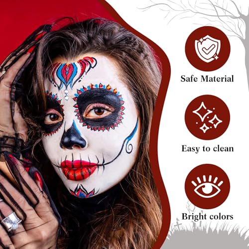 Face Body Paint Set, Halloween SFX Makeup Kit with Fake Blood