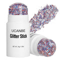 Red White Blue Glitter Stick for Face & Body Makeup
