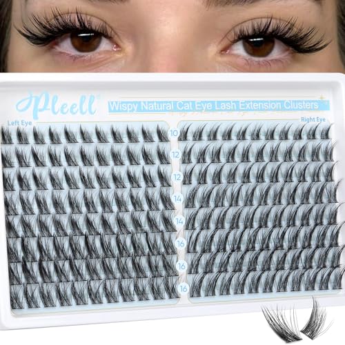 Wispy Cat Eye Lash Clusters - 176PCS DIY Eyelash Extensions 10-16MM