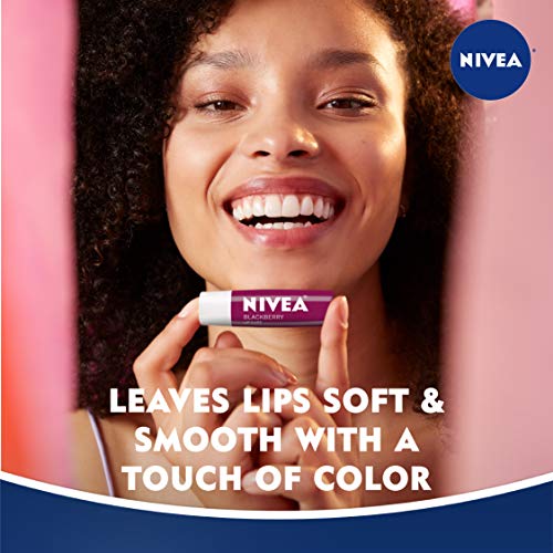 NIVEA Lip Care, Fruit Lip Balm Variety Pack, Tinted Lip Balm, 0.17 Oz, 4 count (Pack of 1)