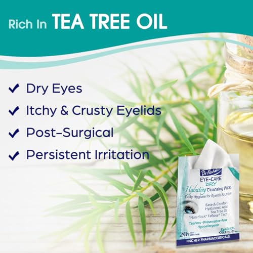 Dr. Fischer Dry Eye Wipes - Gentle Hydrating Cleansing (60 Count)