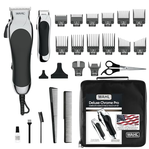 Wahl Deluxe Chrome Pro 25-Piece Hair Clipper & Trimmer Kit for Men