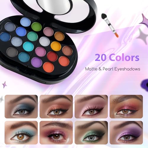 Color Nymph All-in-One Travel Makeup Kit with 20 Eyeshadows