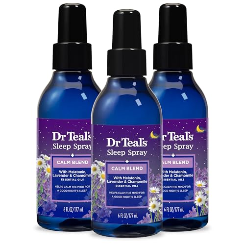 Dr Teal's Body Wash & Sleep Spray Bundle with Melatonin, Lavender & Chamomile - Pack of 4, 24 fl oz & Pack of 3, 6 fl oz