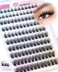 Self Adhesive Eyelashes Wispy C Curl Clusters 10-16mm