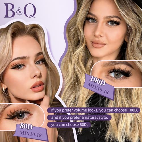 B&Q SpireMeld Lash Clusters - 280 Pcs Fluffy Manga Eye Lashes