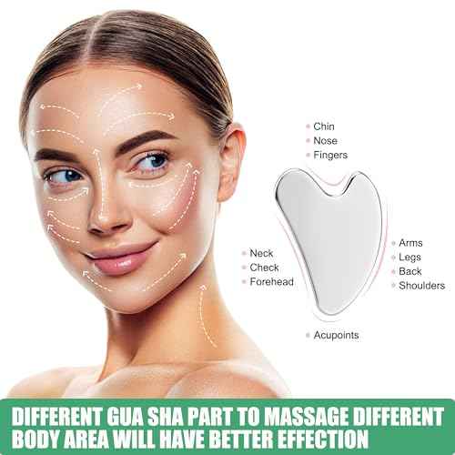Ice Roller and Gua Sha Skin Care Tool Set, Face Roller for Women, Gua Sha Tool for Face, Facial Skin Care Kits for Puffiness Reducing Muscle Relaxing Wrinkles Relieving, Self Care Gift for Women