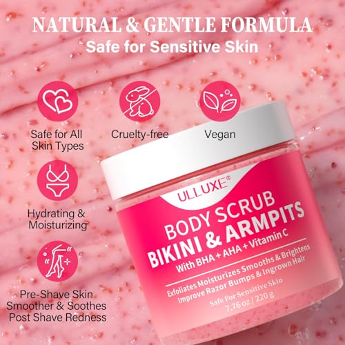 Bikini Area Exfoliator with AHA BHA & Vitamin C - 7.76 oz