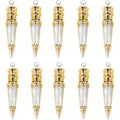 CTKcom 3ml Lip Gloss Tubes Empty Lip Glaze Containers with Radish Shape Plastic Refillable Lip Gloss Containers with Wand, for Women Girls DIY Cosmetic Makeup,Gold,10 Pack