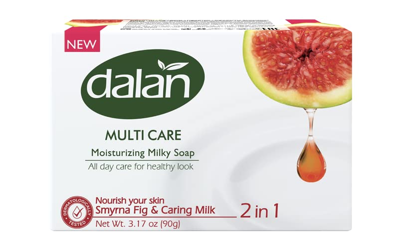 Dalan Multi Care Moisturizing Soap 2 in 1 (Smyrna Fig & Caring Milk, 3 Pack)