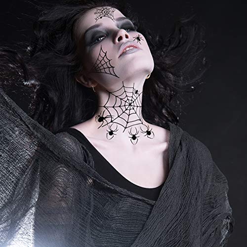 Halloween Spider Temporary Tattoos - 94 Pieces, 12 Sheets