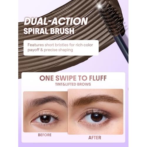 SHEGLAM Airy Tinted Volumizing Brow Mousse Eyebrow Cream Gel Highly Pigmented Shaping Filling Water Removal-Chocolate