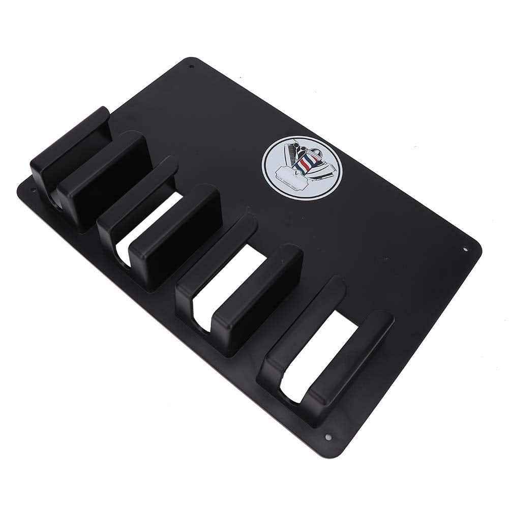 ZJchao Hair Clipper Holder, Multi-Functional 4 Holes Wall Mount Hairdressing Tool Storage, Wall-Mounted Hair Cutter Brush Holder Stand