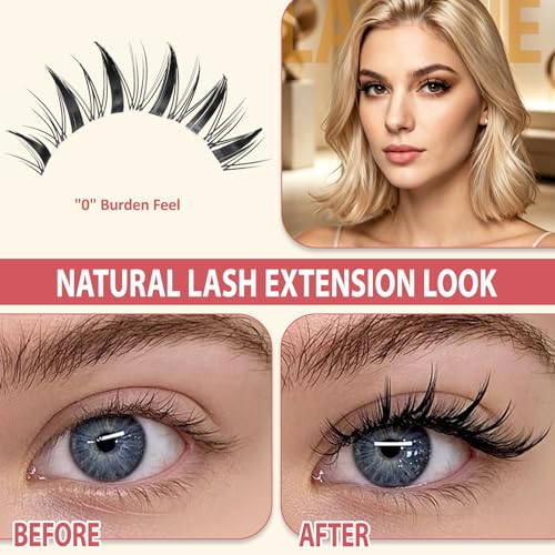 LAVONE Lash Clusters Kit 140pcs D Curl DIY Eyelash Extensions