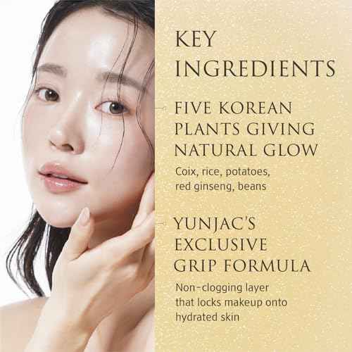 Base Prep Korean Primer (1.35 fl oz) ? Silicone-Free Grip Makeup Base, Serum Texture for Radiant Skin, Long-Lasting Glow with Rice Ferment, Ceramide, Niacinamide, Squalane