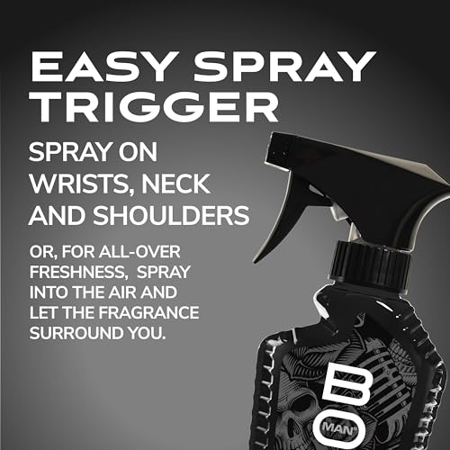 BOD Man Black Fragrance Body Spray, 8 fl oz (Pack of 2)