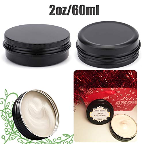 12 Pack 2 oz Aluminum Tin Jars with Screw Lids for Travel
