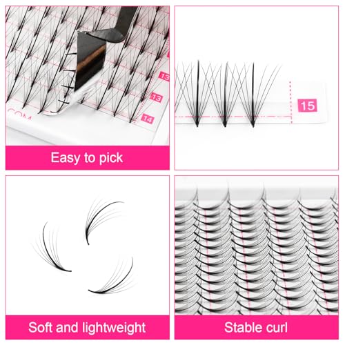 TDANCE 320 Premade Lash Fans 7D Wispy Volume Extensions 8-15mm