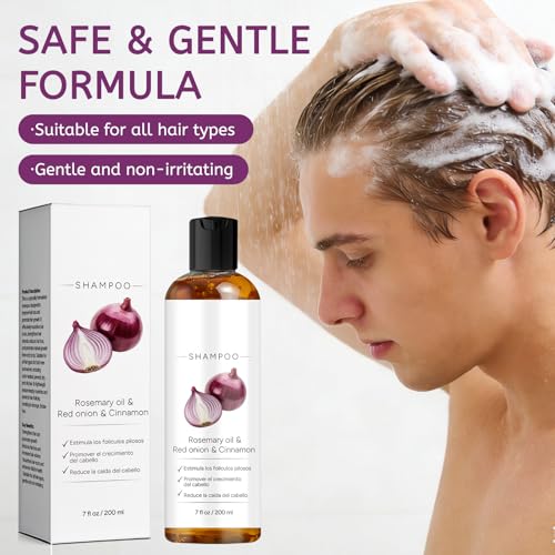 Onion Hair Loss Shampoo with Rosemary & Cinnamon for Thicker Hair 7oz