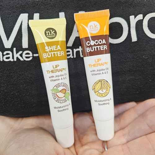 2 Pack Bundle of 1 Shea Butter Lip Therapy and 1 Cocoa Butter Lip Therapy for Moisturizing, Soothing and Nourishing your Dry and Chapped Lips