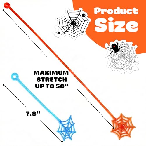 48 PC Spider Web Party Favors - Sticky Hands & Tattoos