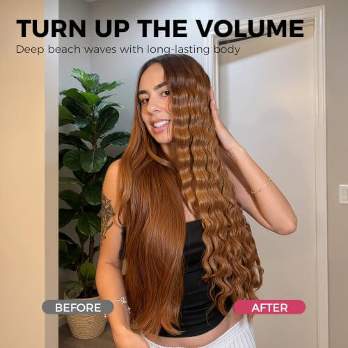 Ufree Hair Crimper Waver with Smart Timer, 1 Inch Deep Wave