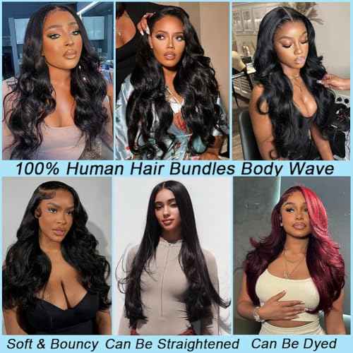 Beautymoon Body Wave Bundles 18 20 22 Inch 100% Unprocessed Brazilian Raw 3 Bundles Human Hair 16A Grade Body Wave Human Hair Bundles Remy Virgin Hair Extensions for Women