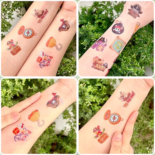 96 Pirate Temporary Tattoos - Party Favors & Classroom Rewards