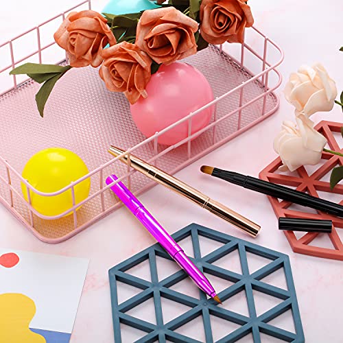 TOODOO 3 Pack Retractable Lip Brush Dual-Ended Makeup Applicator