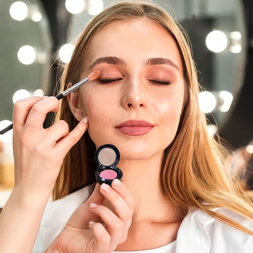 WishLotus 4Pcs Empty Makeup Eyeshadow Box, Refillable Eyeshadow Sub Container for Daily Travel Use, Empty Eyeshadow Pans for Women and Girls, 35mm (Black)
