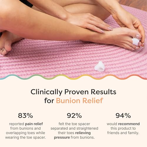 ZenToes Gel Toe Separators for Bunions & Overlapping Toes - 4 Pack