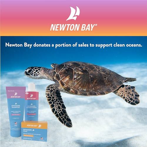 Newton Bay Swimmers Soap | All Natural Body and Face Wash Soap Bar | Gently Washes Away Chlorine After Swimming | Revitalizes Sensitive Skin | Single 4 Ounce Soap Bar