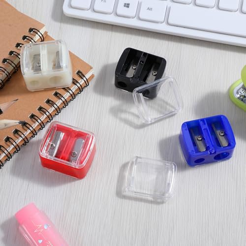 Dual Hole Makeup Pencil Sharpener Set (5 Pack) for Eyeliner & Lip Liner