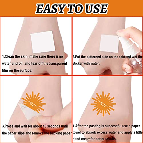 Sun Temporary Tattoos Party Favors - 192 PCS (16 Sheets)