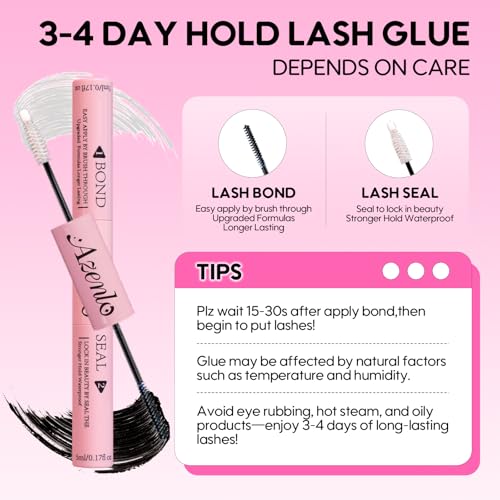 Azenlo 40D+60D DIY Lash Clusters Kit - 240pcs Wispy Extensions