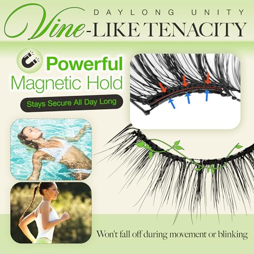 LASHVIEW Upgrade Soft Magnetic Eyelashes with Applicator, Reusable Magnetic Lashes Natural Look, No Glue Needed, Windproof & Waterproof for All-Day Comfort (L01)