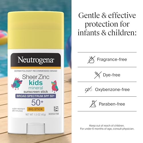 Neutrogena Sheer Zinc Oxide Kids Sunscreen Stick SPF 50+