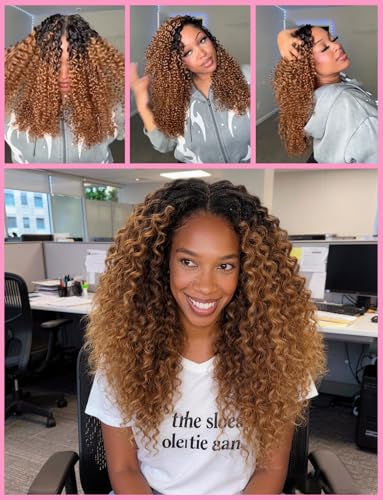 20-Inch Miracle Knots Crochet Human Hair for Black Women - T1b/30 Ombre Deep Wave