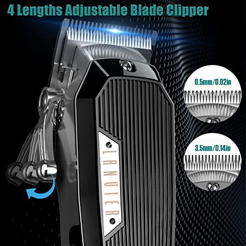 LANVIER Professional Hair Clipper Kit - 10W 7500RPM Cordless Trimmer