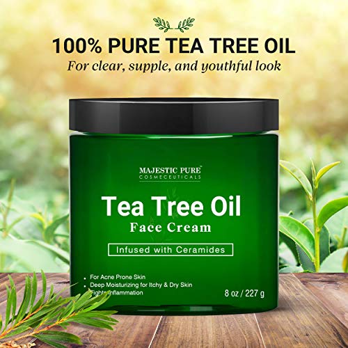 MAJESTIC PURE Tea Tree Body Wash and Tea Tree Face Cream Bundle