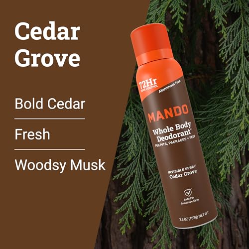 Mando Whole Body Deodorant Spray - 2 Pack, 72 Hr Odor Control