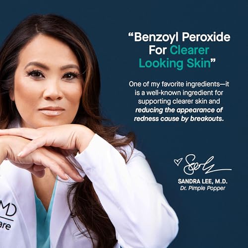 SLMD by Dr. Pimple Popper BP Body Wash ? 5% Benzoyl Peroxide Exfoliating Cleanser for Clearer, Smoother-Looking Skin ? 6 fl. oz Skincare