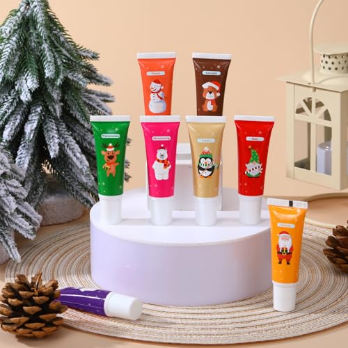 24 Pcs Christmas Scented Lip Balms Natural Balms Bulk Moisturizing Lip Balm for Dry Cracked Lips Christmas Party Gifts Stocking Stuffers for Women Men Girl Staff Coworkers Teacher