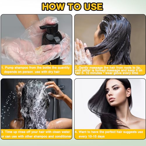 Hair Dye Shampoo 3-in-1 for Gray Hair - Natural Herbal