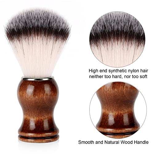 SANWA Deluxe Shaving Kit for Men,Stainless Steel Shaving Razor&Brush Stand Holder Soap Bowl Shave Brush Kit,Boyfriend Husband Dad Birthday Fathers Day for Him