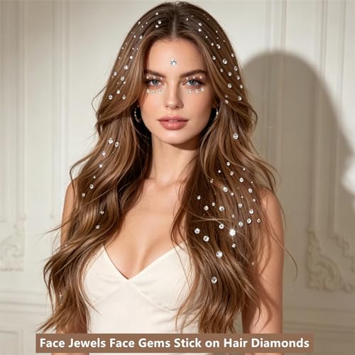 Go Ho 4th of July Star Face Gems - Self-Adhesive Rhinestones